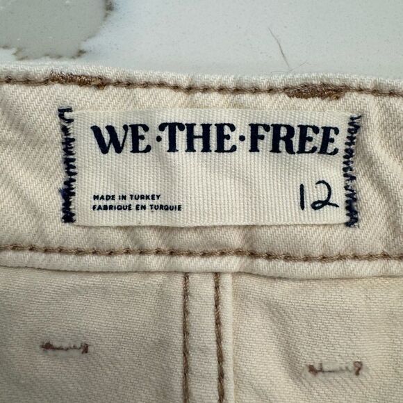 Free People Women's Cream Jean skirt maxi - Picture 5 of 8